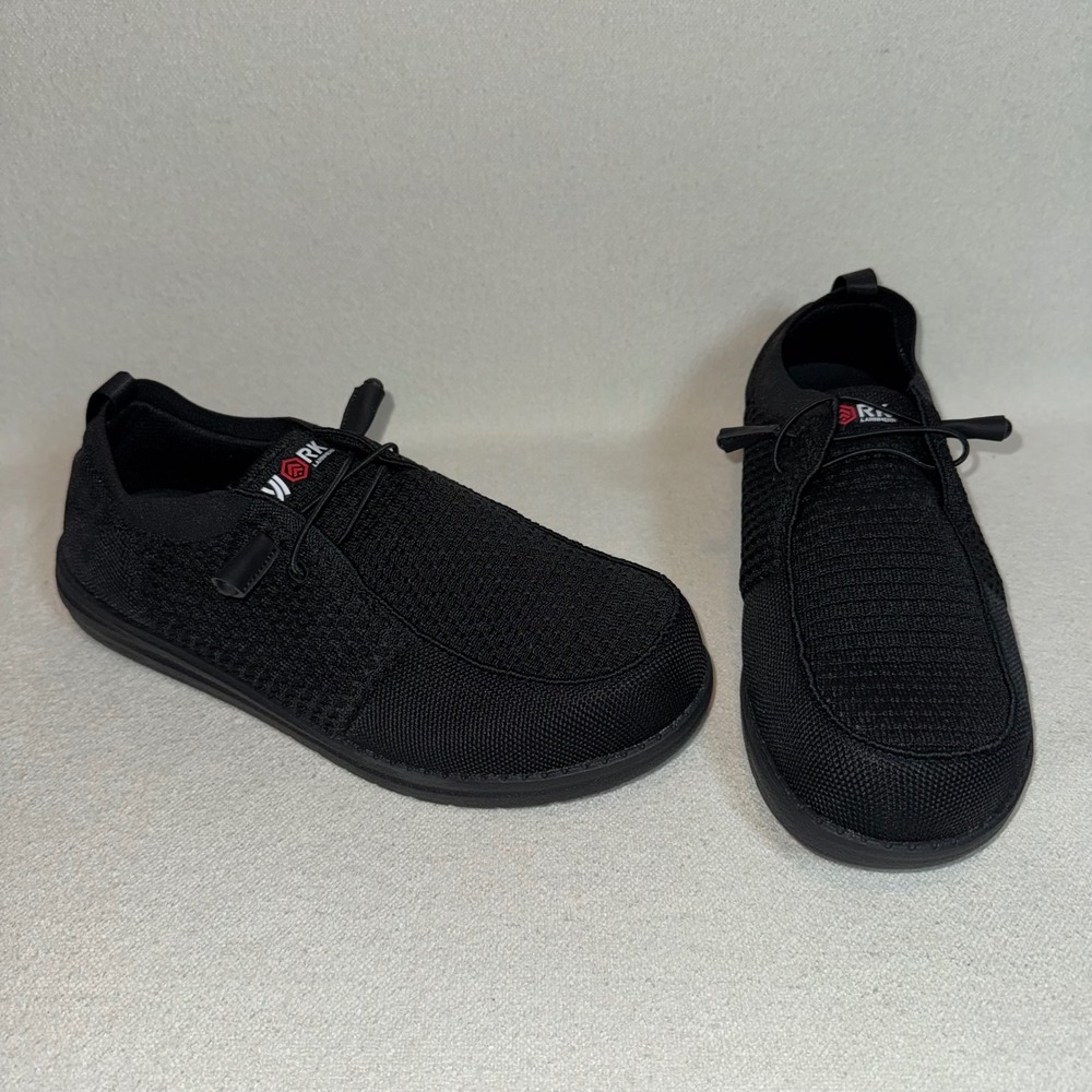 LARNMERN Steel Toe LoaferWork Slip On Shoes Black Mesh Knit Comfort Men 11W